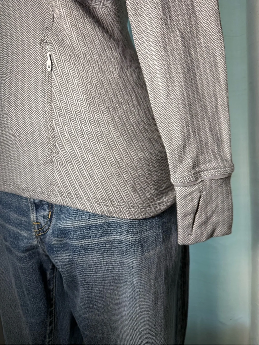 lululemon athletica Light Gray Half-Zip Pullover